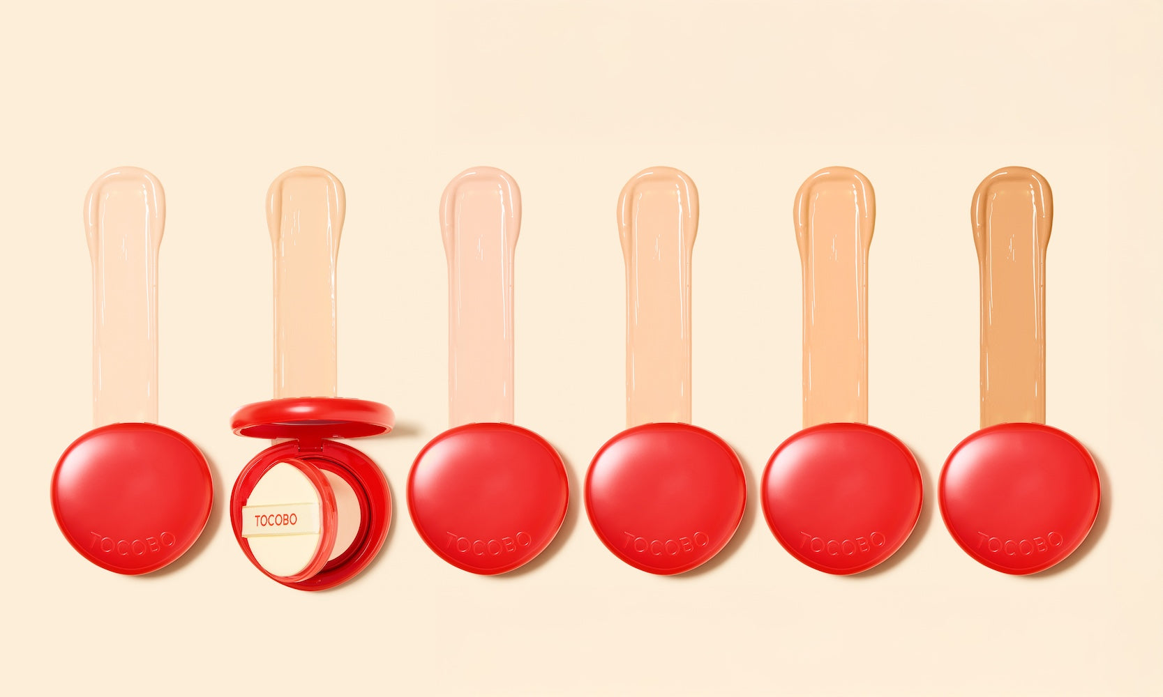 [Tocobo] Apple Dewy Fit Cushion - 6 Colors with Refill Set